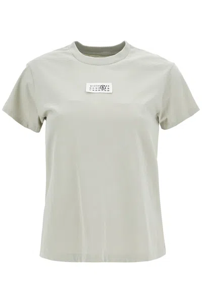 Mm6 Maison Margiela Numbers-motif Cotton T-shirt In Brown