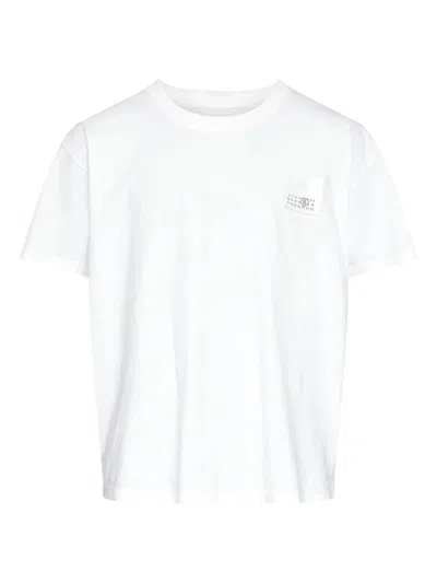 Mm6 Maison Margiela T-shirt With Number Patch In White