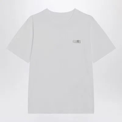 Mm6 Maison Margiela T-shirt With Numeric Patch In White