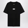 Mm6 Maison Margiela Numeric Signature Logo Crew Neck T Shirt In Black