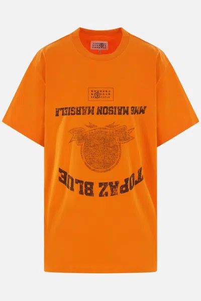 Mm6 Maison Margiela T-shirts And Polos In Orange