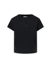 Mm6 Maison Margiela Crew Neck Short Sleeves Top In Black