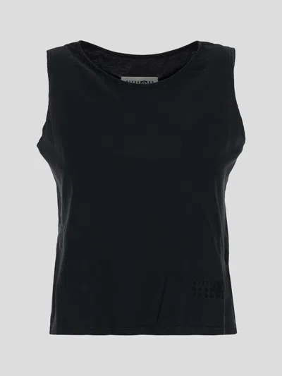 Mm6 Maison Margiela T-shirts And Polos In Black