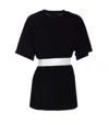 Mm6 Maison Margiela Tape-embellished T-shirt In Black