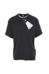 Mm6 Maison Margiela Relaxed Fit Cotton T-shirt With Distinctive Tag Detail In Black