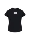 Mm6 Maison Margiela Numeric Signature Mm6 T-shirt Black In Black