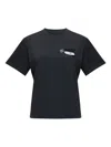 Mm6 Maison Margiela Black Logo T-shirt In Black