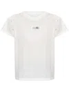 Mm6 Maison Margiela Numeric Cotton Jersey T-shirt In White