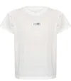 Mm6 Maison Margiela Numeric Cotton Jersey T-shirt In White