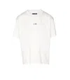 Mm6 Maison Margiela Cotton Crew-neck T-shirt With Numeric Signature Patch In White