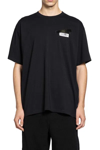 Mm6 Maison Margiela Mm6 By Maison Margiela Oversized T-shirt With Contrasting Pocket Detail In Black