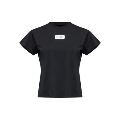 Mm6 Maison Margiela Mm6 By Maison Margiela Numeric Cotton Jersey T-shirt In Black