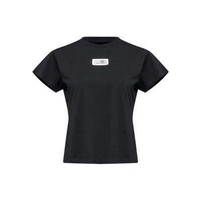 Mm6 Maison Margiela Mm6 By Maison Margiela Numeric Cotton Jersey T-shirt In Black
