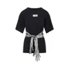 Mm6 Maison Margiela Cotton T-shirt With Gloves In Black