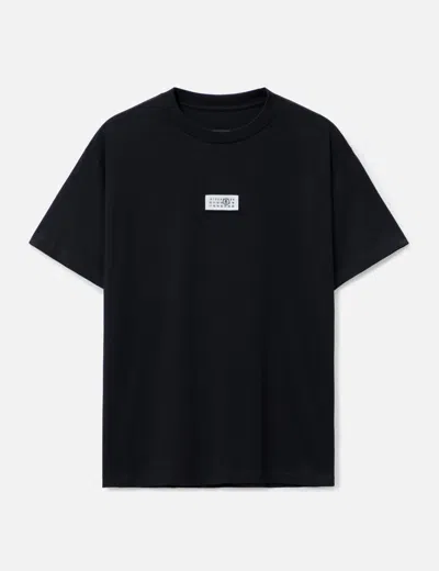 Mm6 Maison Margiela Tab Logo T-shirt In Black