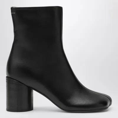 Mm6 Maison Margiela Tabi Ankle Boots In Nappa Leather In Black