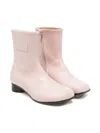 Mm6 Maison Margiela Tabi Leather Ankle Boots In Pink