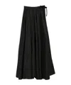 Mm6 Maison Margiela Taffeta Maxi Skirt In Black