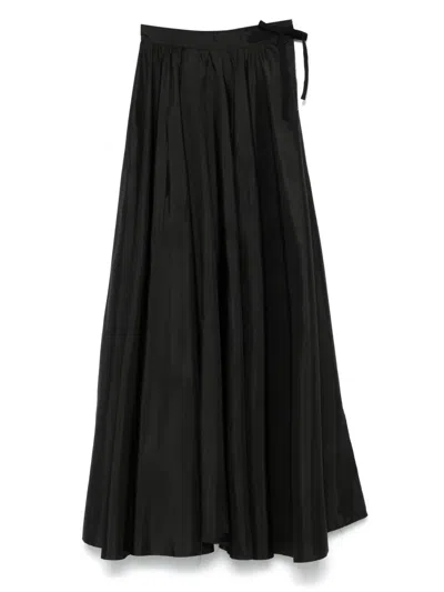 Mm6 Maison Margiela Taffeta Maxi Skirt In Black