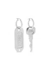 Mm6 Maison Margiela Mm6 By Maison Margiela Tag And Key Earrings In Silber