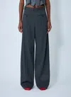 Mm6 Maison Margiela Tailored Back-to-front Pants In Gray