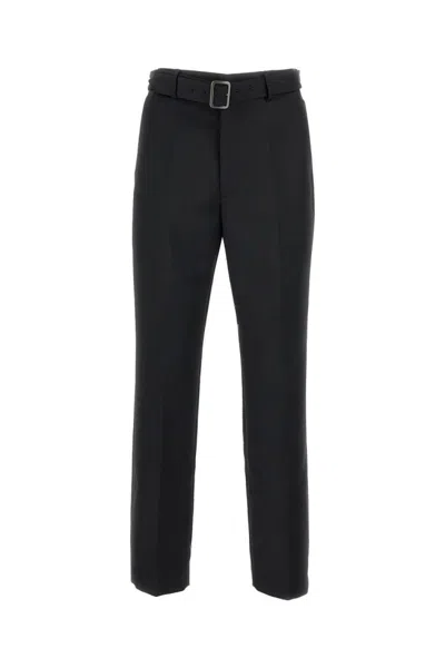 MM6 MAISON MARGIELA TAILORED BLACK TROUSERS WITH FRONT ZIP