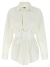 Mm6 Maison Margiela Mm6 By Maison Margiela Tailored Cotton Poplin Shirt In White