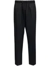 Mm6 Maison Margiela Tapered-leg Drawstring Trousers In Black