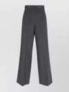 Mm6 Maison Margiela Mm6 By Maison Margiela High-waisted Tailored Pants With Wide Leg In Gray