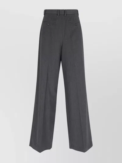 Mm6 Maison Margiela Tailored High Waist Wide Leg Trousers