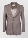 Mm6 Maison Margiela Tailored Jacket With Back Vent And Flap Pockets In Brown
