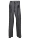 Mm6 Maison Margiela Mm6 By Maison Margiela Tailored Long Wool Trousers With Pleated Front In Blue