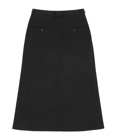 Mm6 Maison Margiela Tailored Midi Skirt In Black