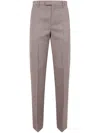 Mm6 Maison Margiela Tailored Trousers In Textured Wool In Gray