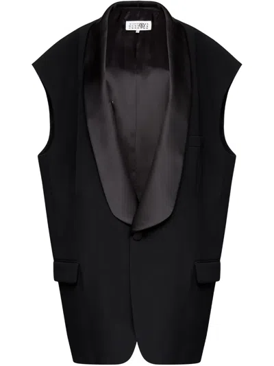 Mm6 Maison Margiela Tailored Waistcoat In 黑色
