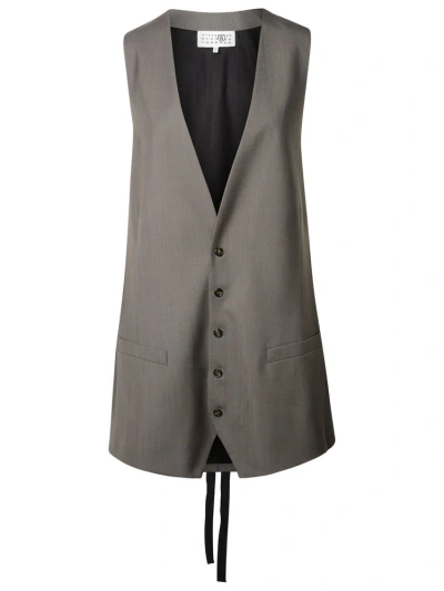 Mm6 Maison Margiela Tailored Waistcoat In Grey
