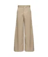 Mm6 Maison Margiela Tailored Wide-leg Trousers In Nude