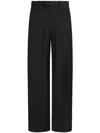 Mm6 Maison Margiela Tailored Wool-canvas Trousers In Black