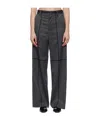 Mm6 Maison Margiela Gray Tailoring Wool Trousers In Black