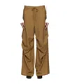Mm6 Maison Margiela Brown Tailoring Wool Canvas Trousers In Brown