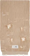 Mm6 Maison Margiela Tan & White Amended Optical Ribs Scarf In Brown