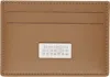 Mm6 Maison Margiela Tan Leather Card Holder In T2155 Chipmunk