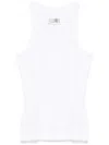 Mm6 Maison Margiela Cotton Tank Top In White