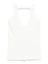 Mm6 Maison Margiela Strap-detail Tank Top In White