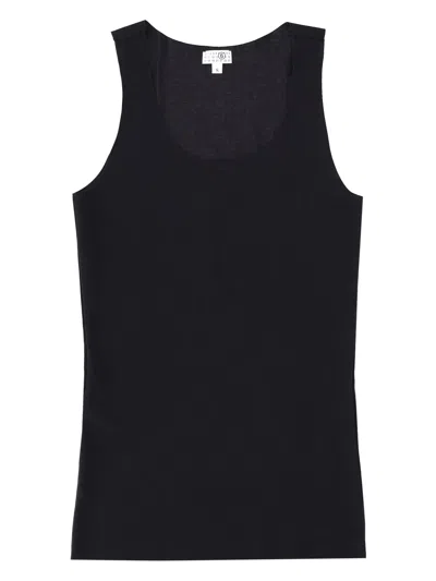 Mm6 Maison Margiela Tank Top Elasticizzato In Black