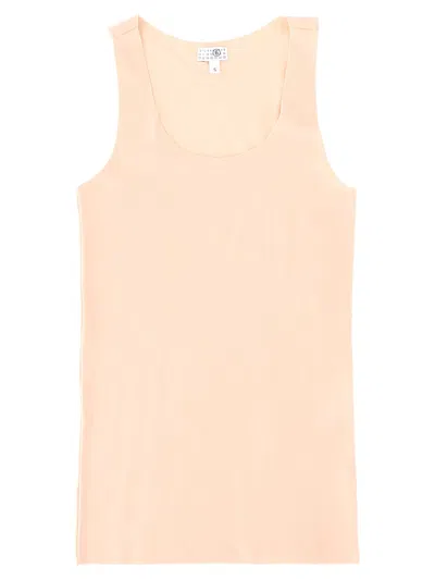 Mm6 Maison Margiela Tank Top Elasticizzato In Pink