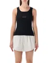 Mm6 Maison Margiela Tank Top Tag In Black