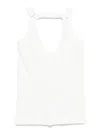 Mm6 Maison Margiela Strap-detail Tank Top In White