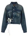 Mm6 Maison Margiela Mm6 By Maison Margiela Tape Denim Jacket In Blue