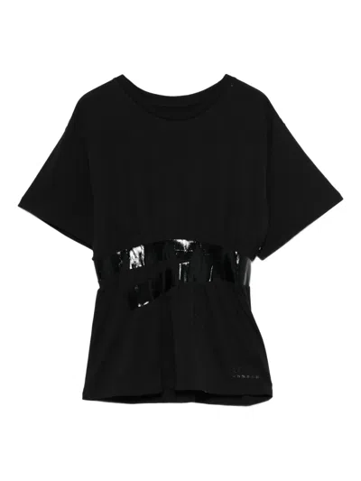 Mm6 Maison Margiela Kids' Tape-detail T-shirt In Black